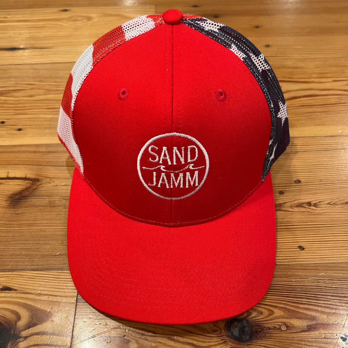 – Red/USA Jamm - Sand Classic Trucker Hat