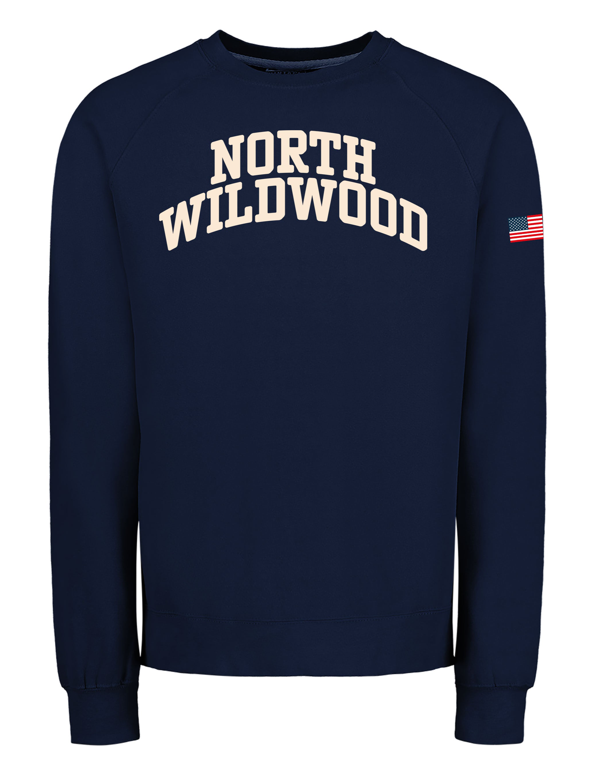 NW APPLIQUE - CREW - VINT.BLUE