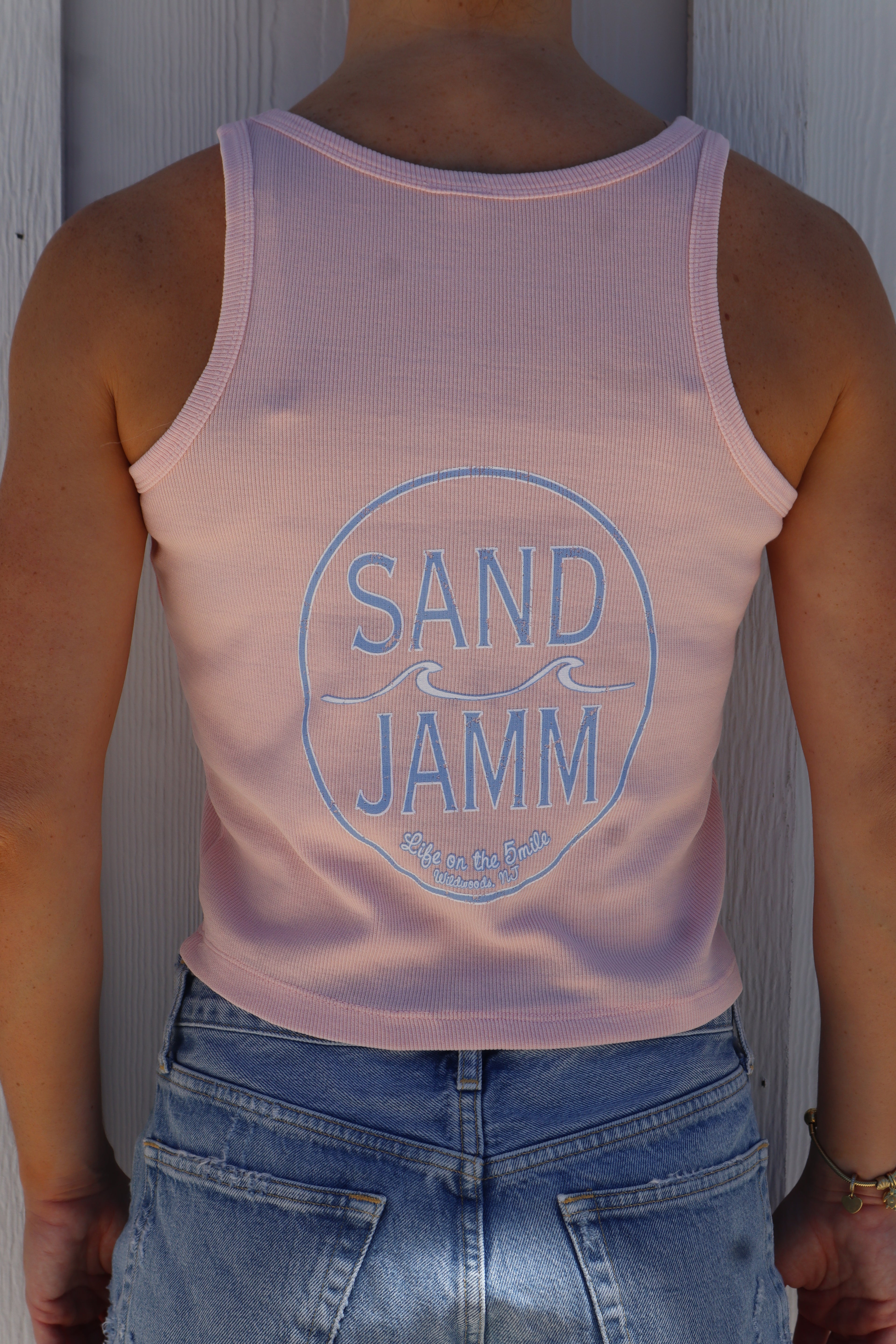 COASTAL BLUE TANK - PINK