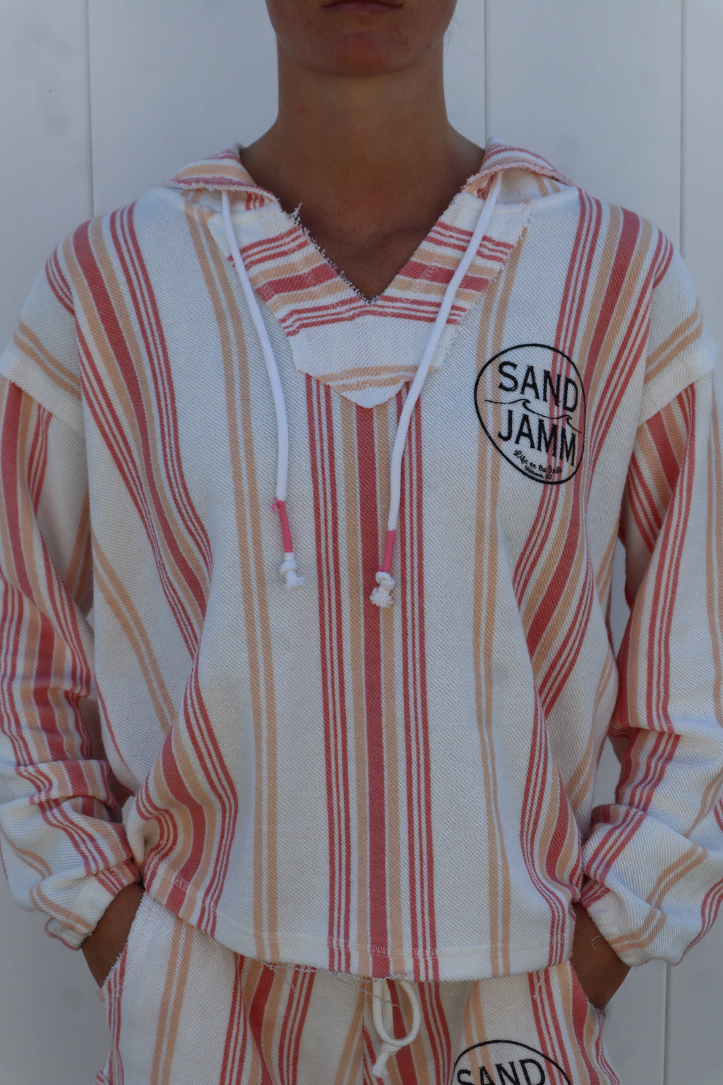 SJ BEACH HOODIE - CORAL