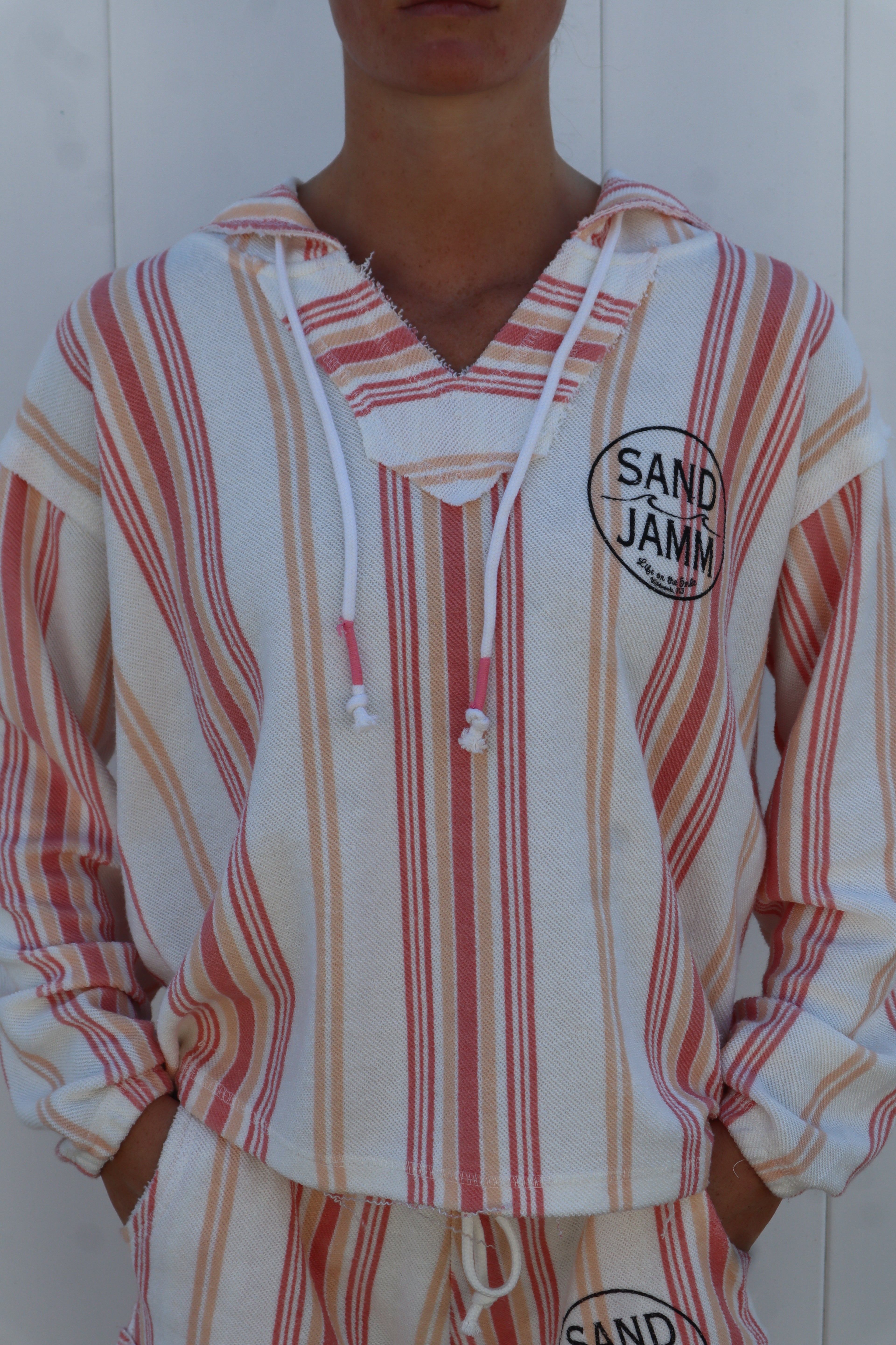 SJ BEACH HOODIE - CORAL