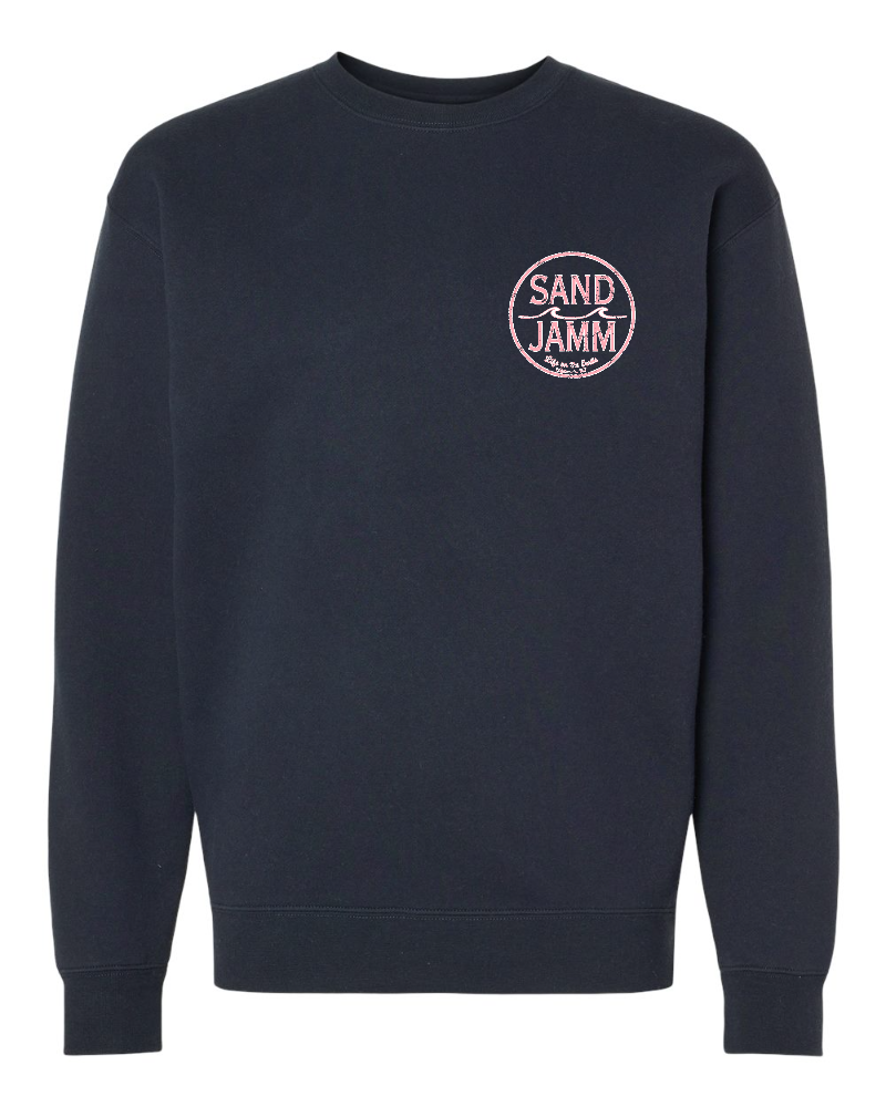 COASTAL PINK CREW - NAVY
