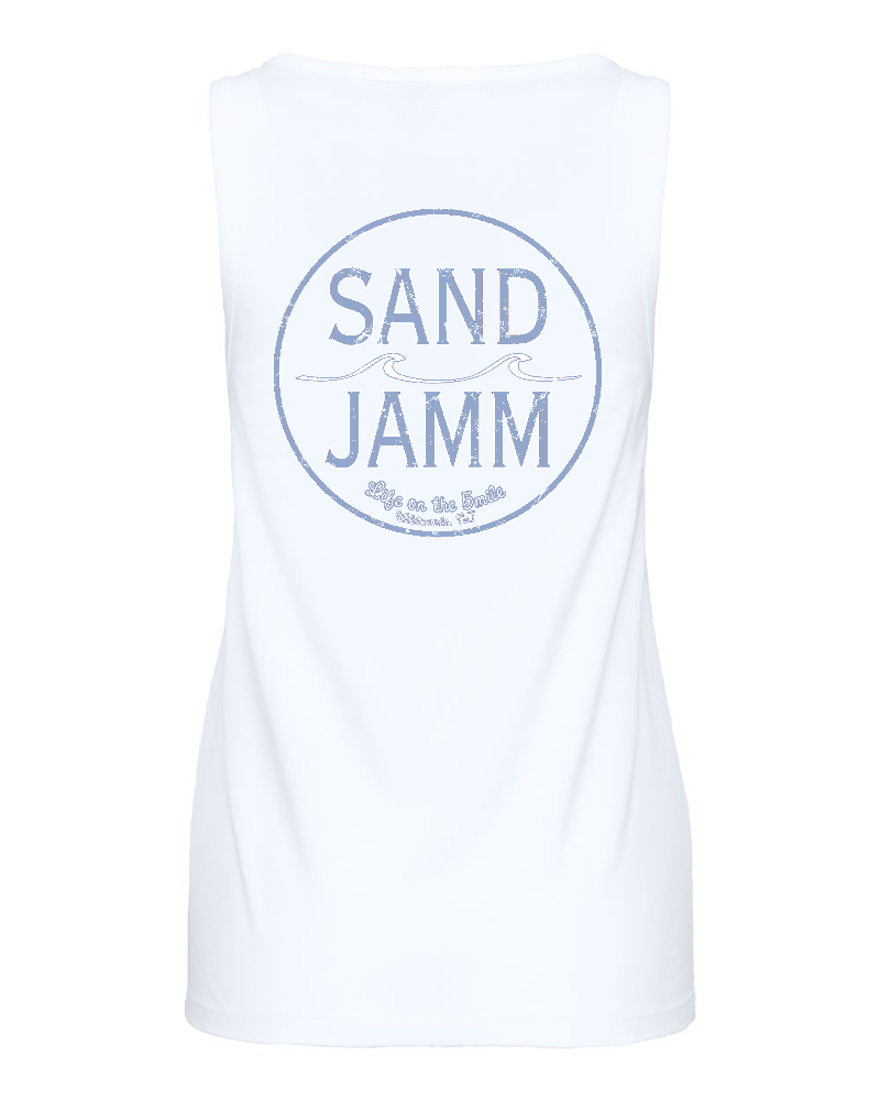 COASTAL BLUE/TANK - WHITE