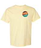 TEAL WAVES TEE - BANANA