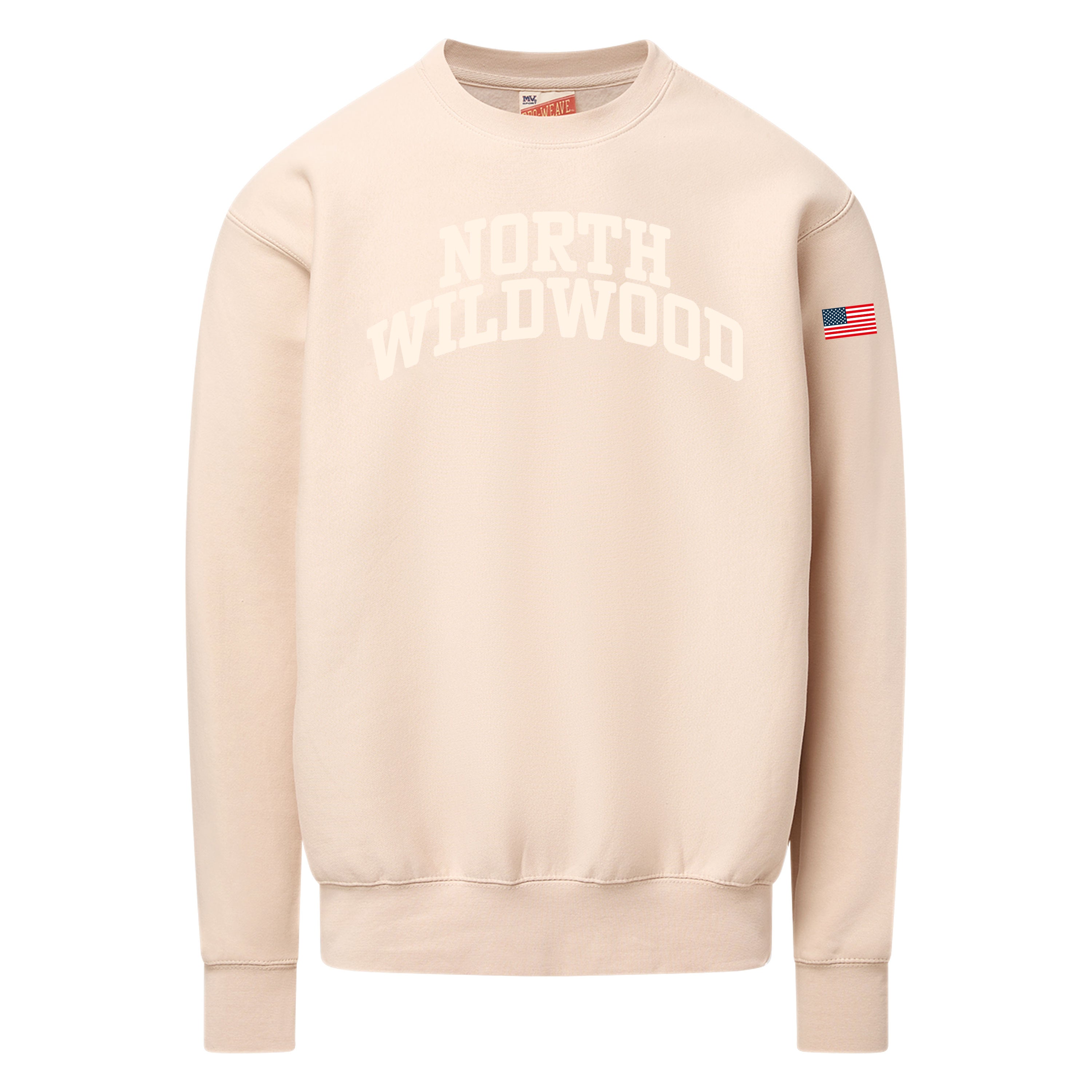 NW Appliqué CREW-ALMOND