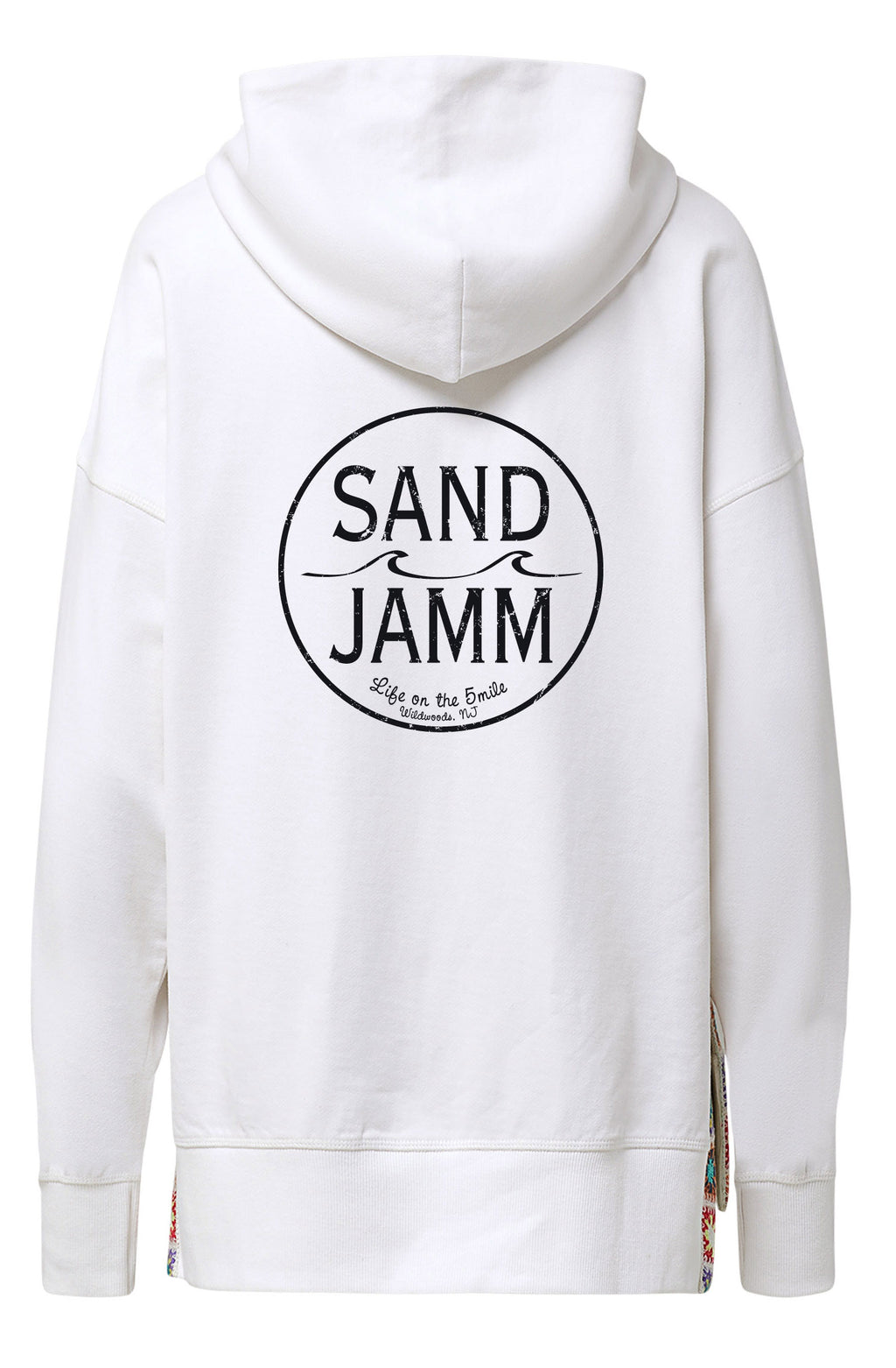 LADIES MOTIF HOOD - WHT