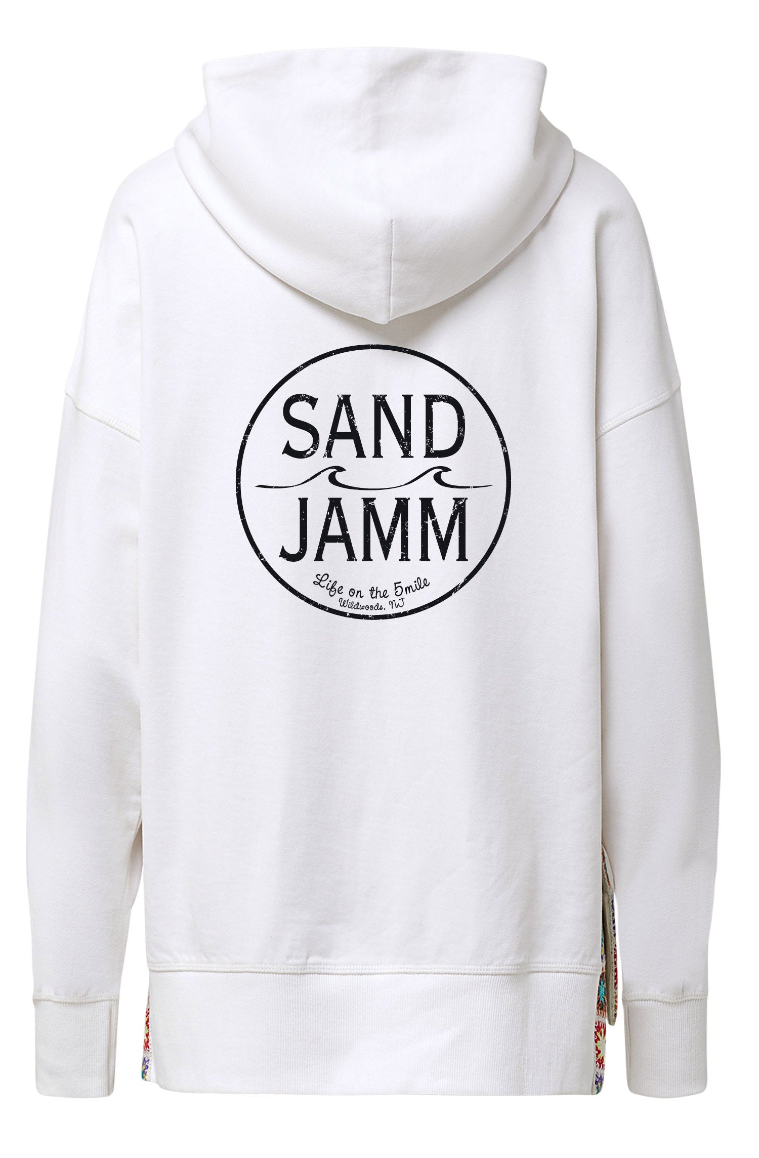 LADIES MOTIF HOOD - WHT