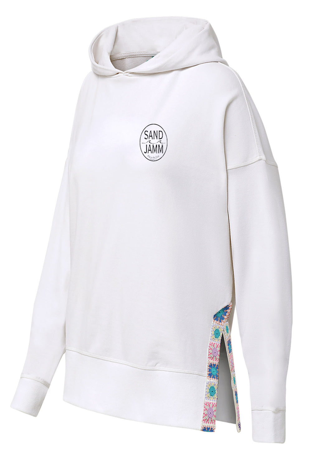 LADIES MOTIF HOOD - WHT