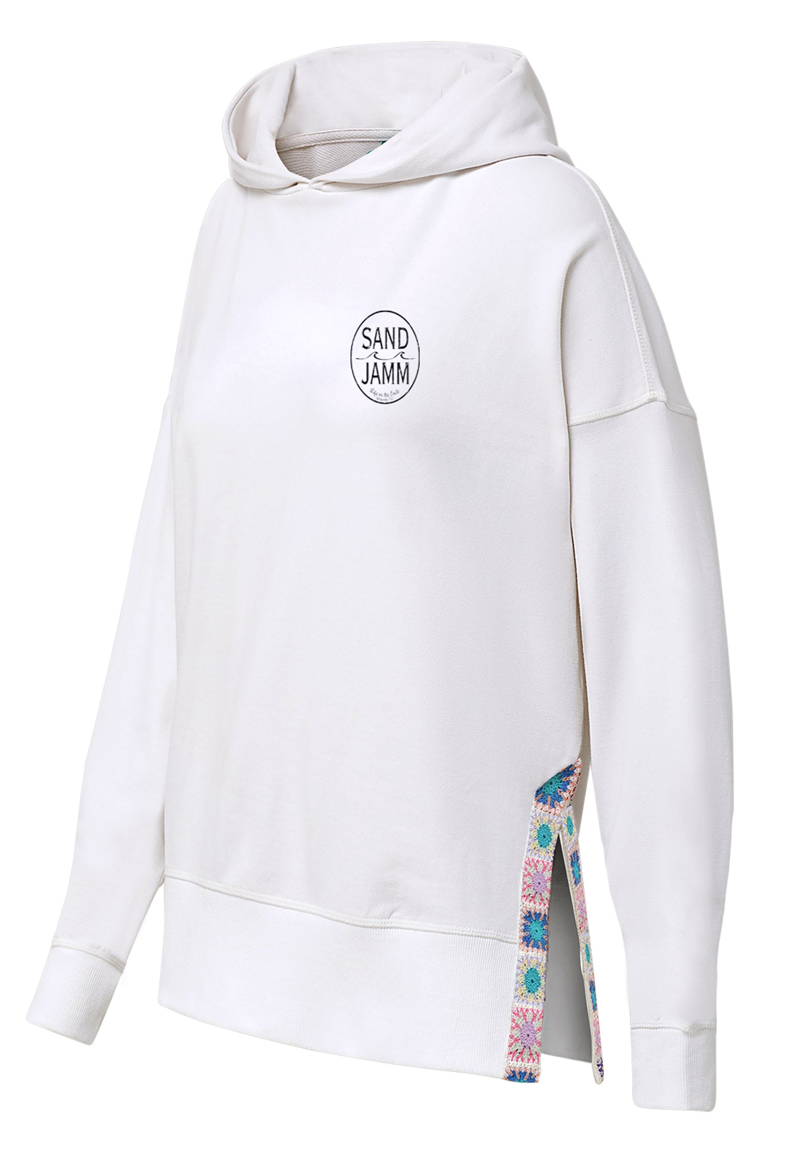 LADIES MOTIF HOOD - WHT