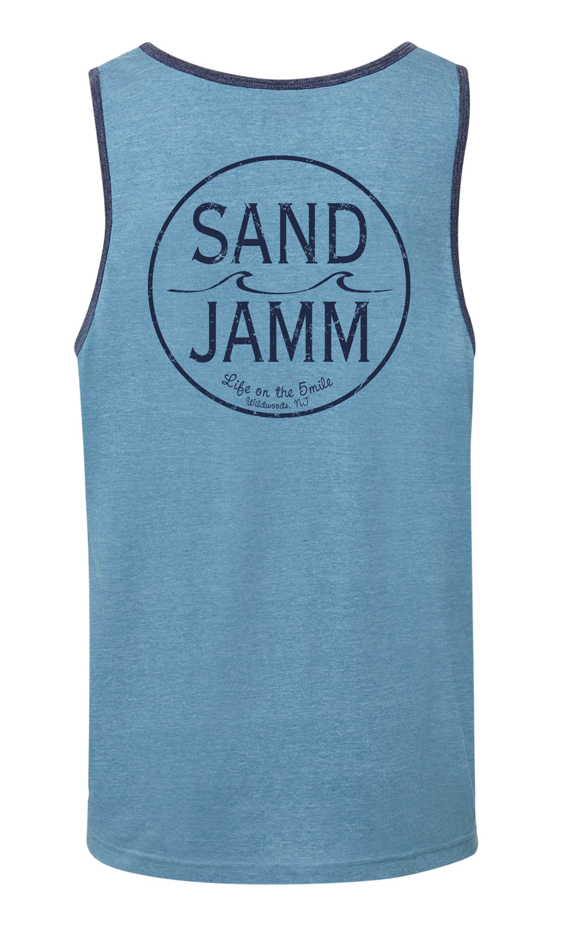 SJ RINGER TANK - DENIM HTR