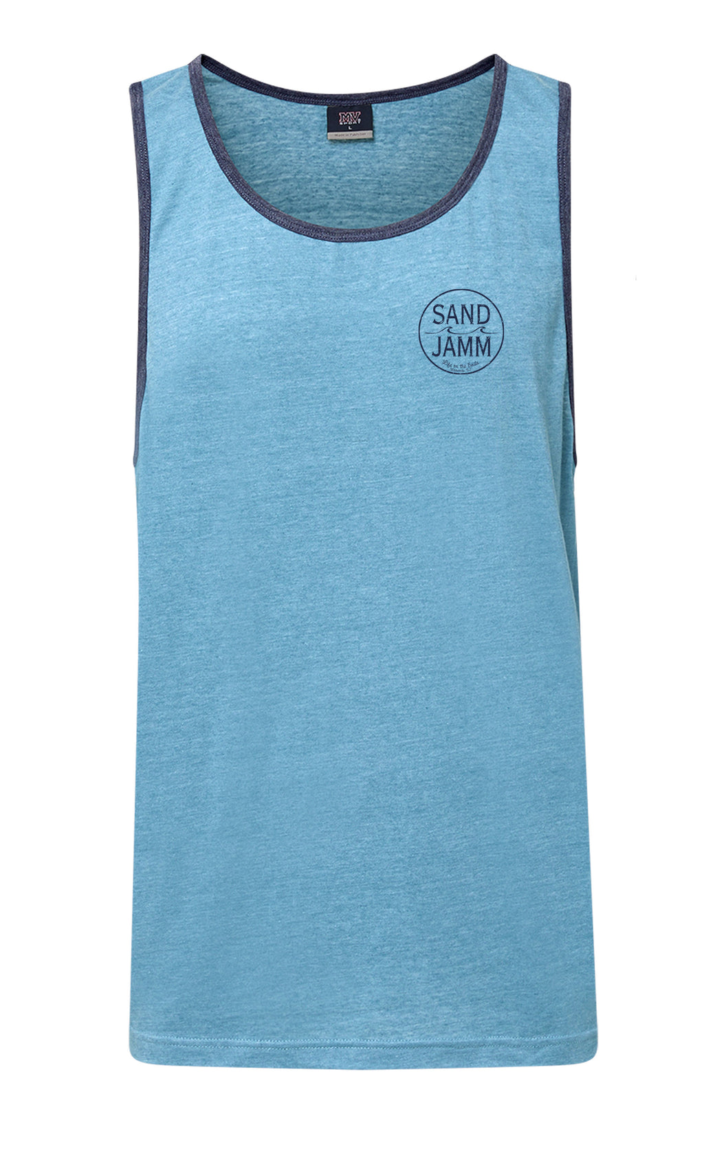 SJ RINGER TANK - DENIM HTR