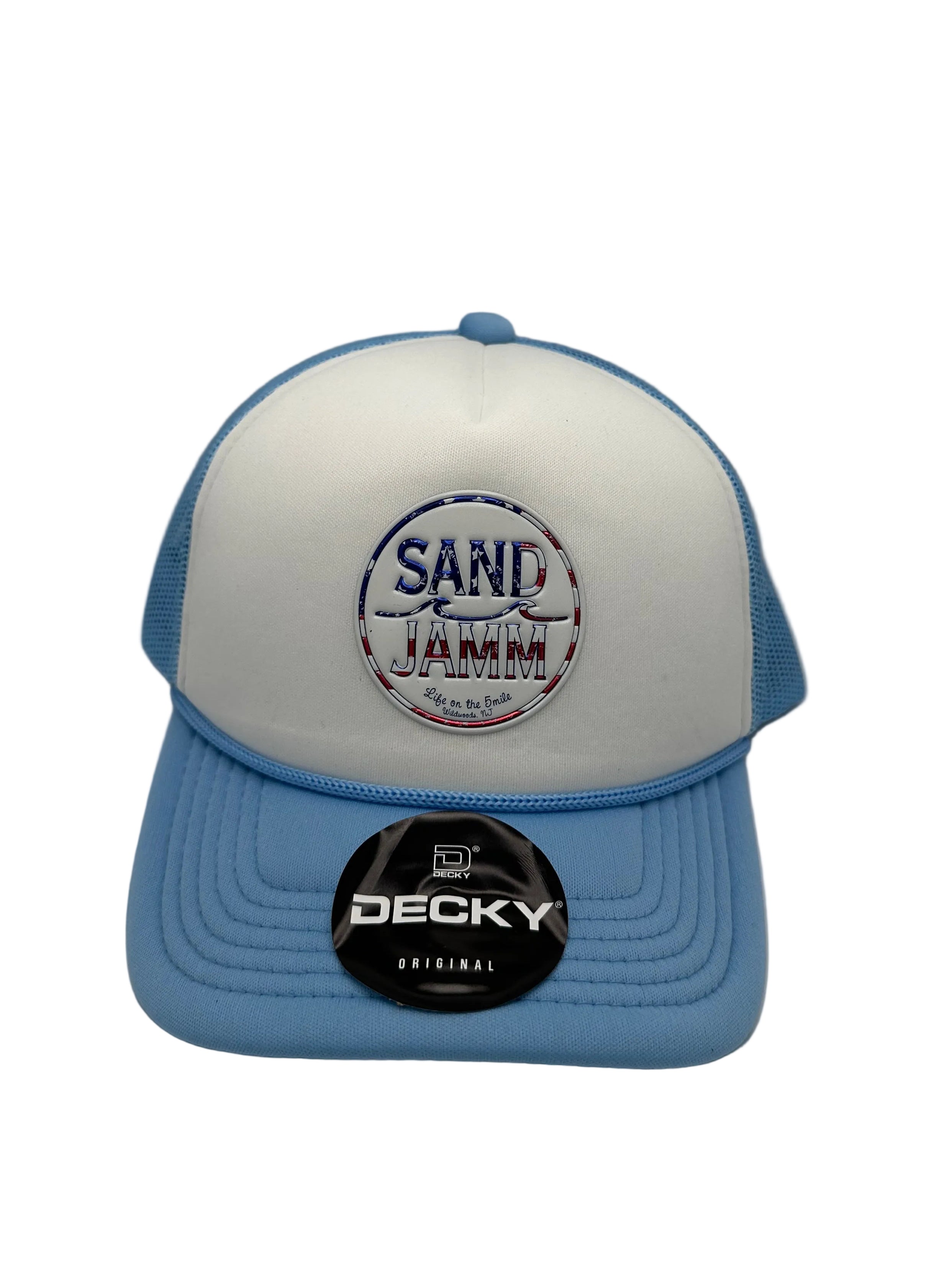 KIDS HAT-USA SKY/WHT