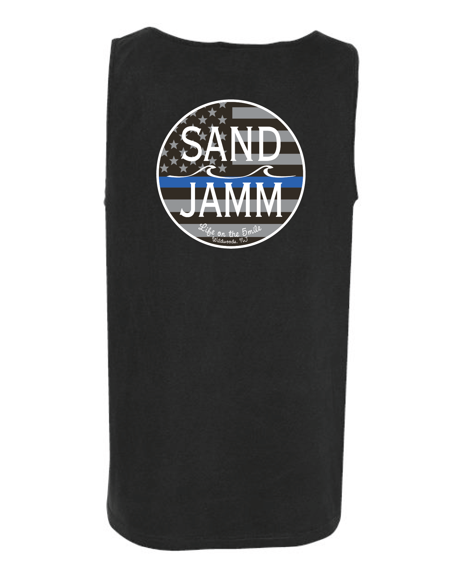 BLUE LINE TANK - BLACK