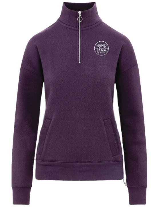 SJ - 1/4 ZIP - EGGPLANT