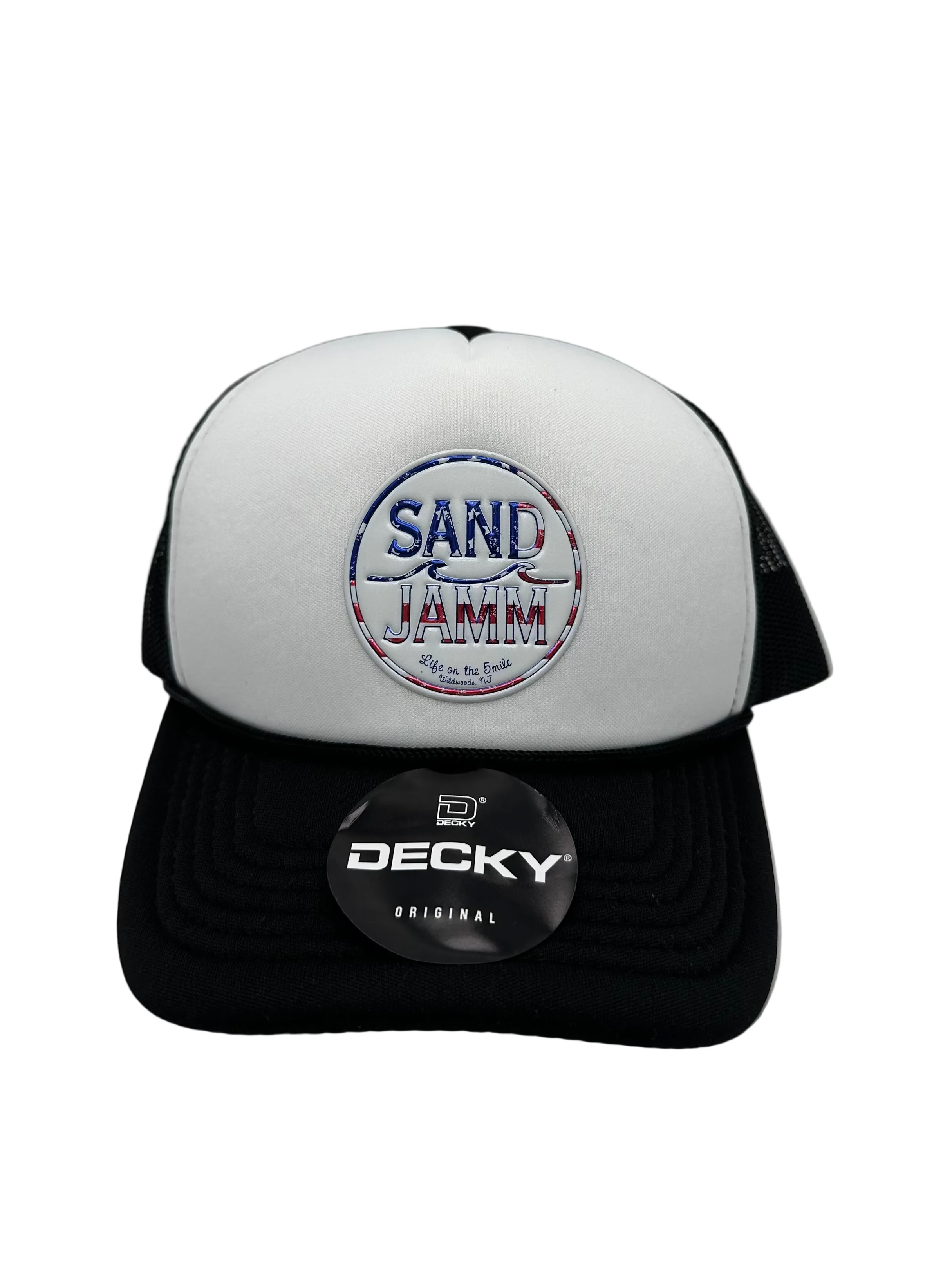 KIDS HAT-USA BLK/WHT