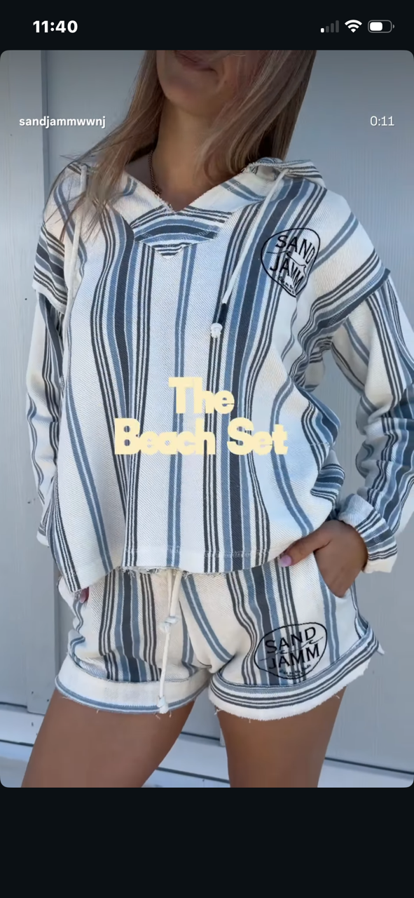 SJ BEACH HOODIE - BLUE