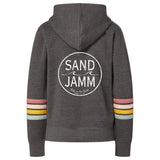 SJ STRIPE ZIP UP - CHARCOAL