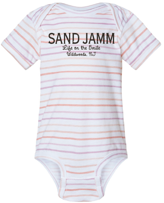 SJ ONESIE - LILAC STRIPE