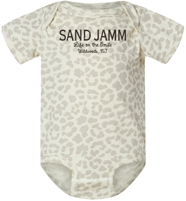 SJ ONESIE - NATURAL LEOPARD