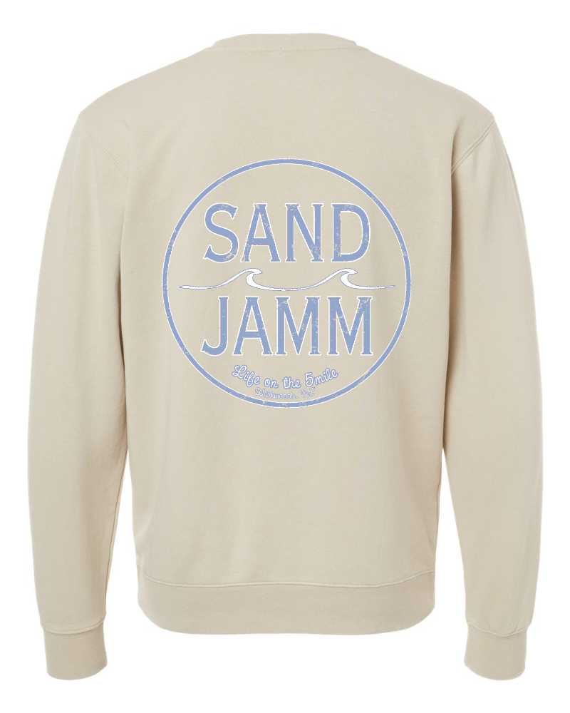 COASTAL BLUE/PIGMENT CREW - IVORY