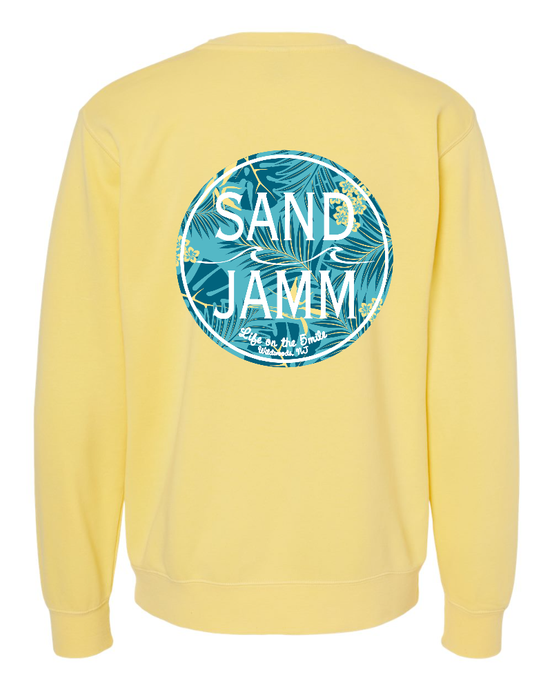 COASTAL PALM/PIGMENT CREW - YELLOW