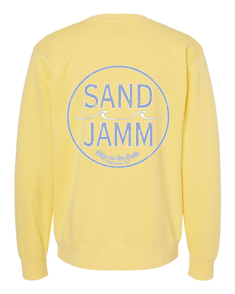 COASTAL BLUE/PIGMENT CREW - YELLOW