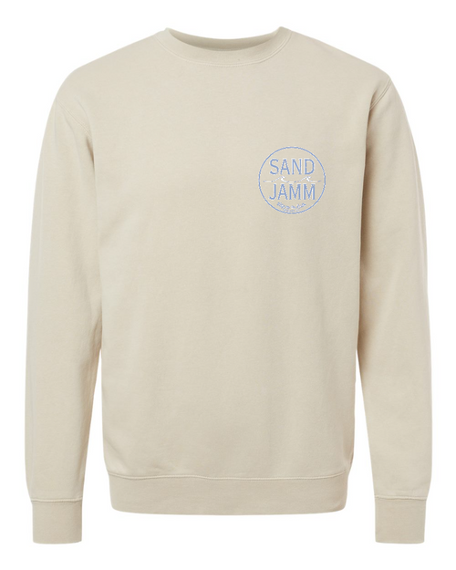 COASTAL BLUE/PIGMENT CREW - IVORY