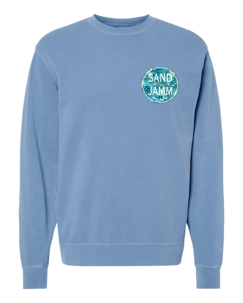 COASTAL PALM/PIGMENT CREW - LT.BLUE