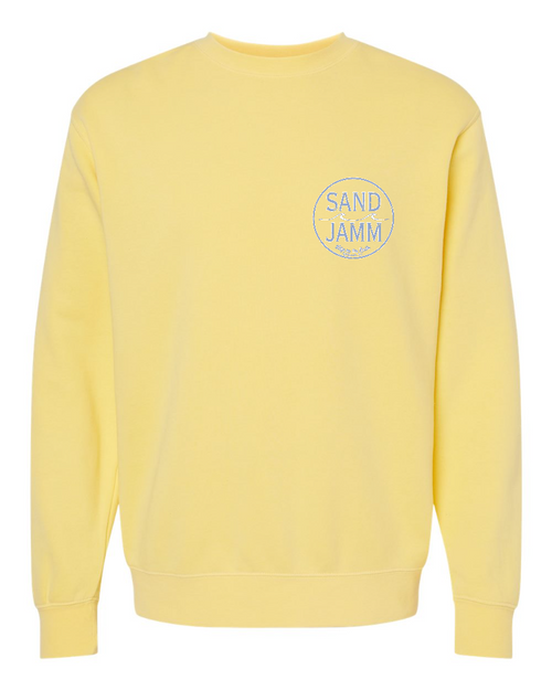 COASTAL BLUE/PIGMENT CREW - YELLOW
