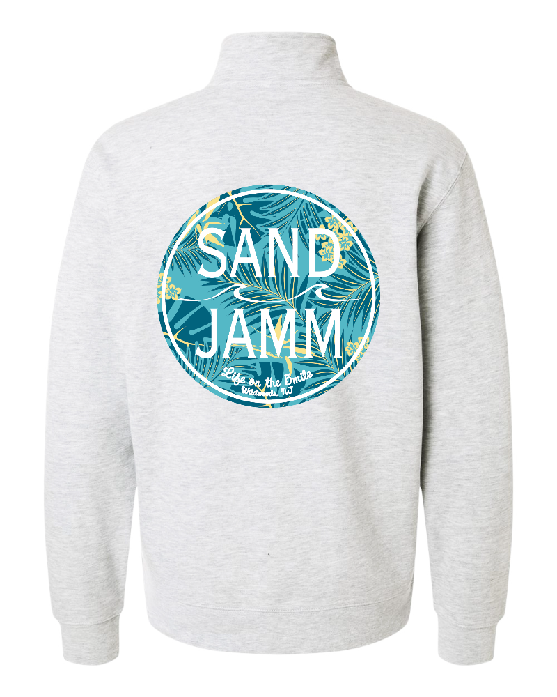 COASTAL PALM 1/4ZIP - ASH HEATHER