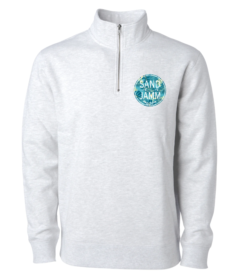 COASTAL PALM 1/4ZIP - ASH HEATHER
