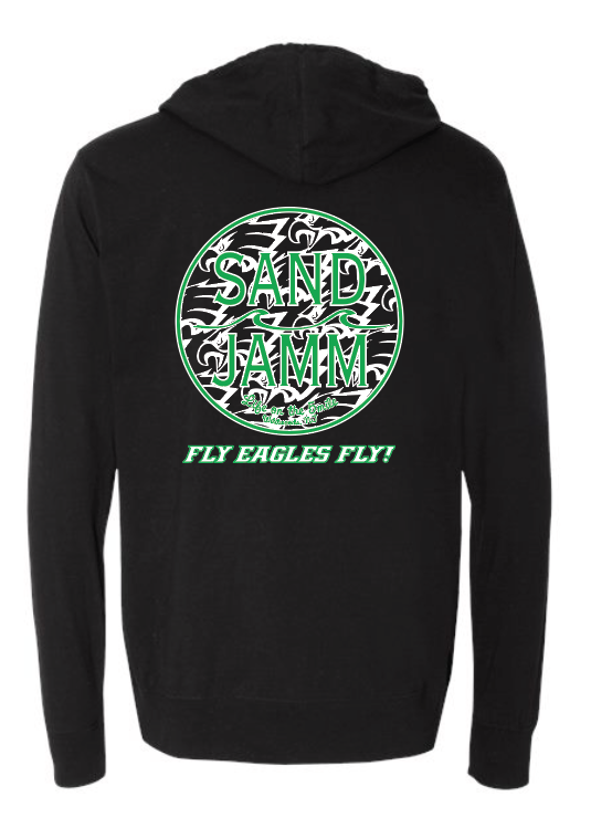 SJ EAG HOODED TEE-BLK
