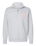 COASTAL PINK 1/4ZIP- ASH HTR