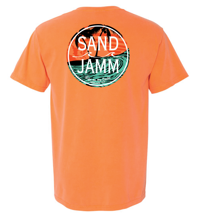 TEAL WAVES TEE - MELON