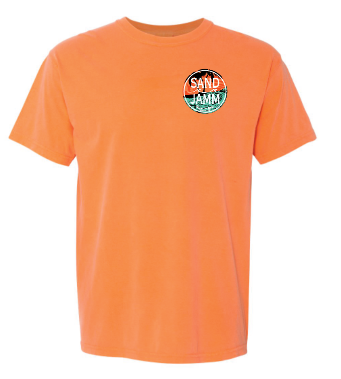 TEAL WAVES TEE - MELON