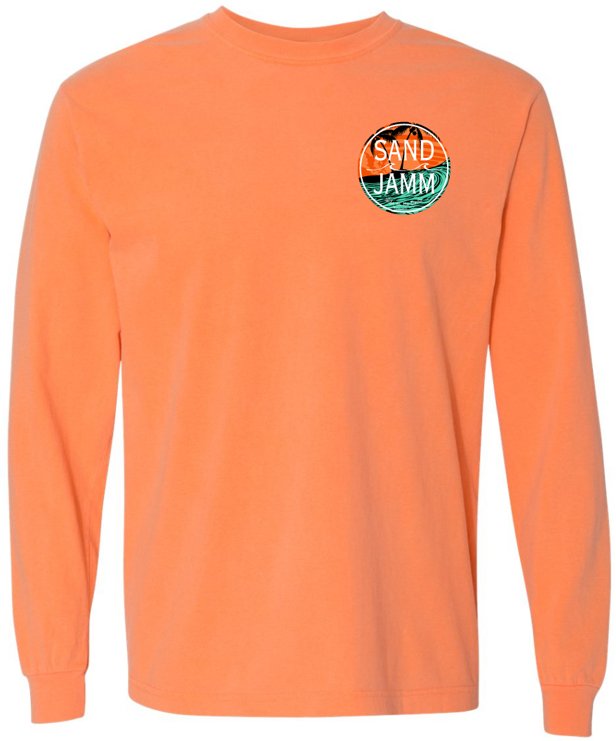 TEAL WAVES LS TEE - MELON