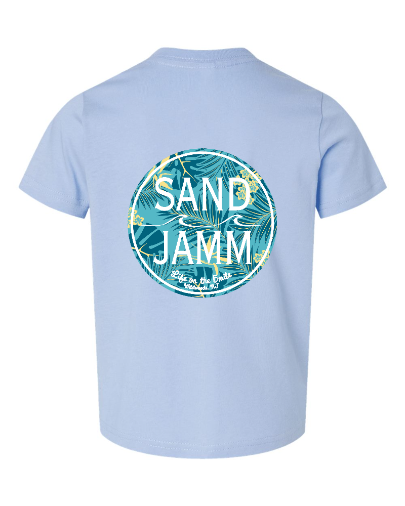 TODDLER TEE/COASTAL PALM-LT.BLUE