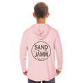 KIDS SUNSHIRT W/HOOD-PINK