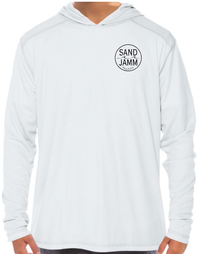 KIDS SUNSHIRT W/HOOD-WHITE
