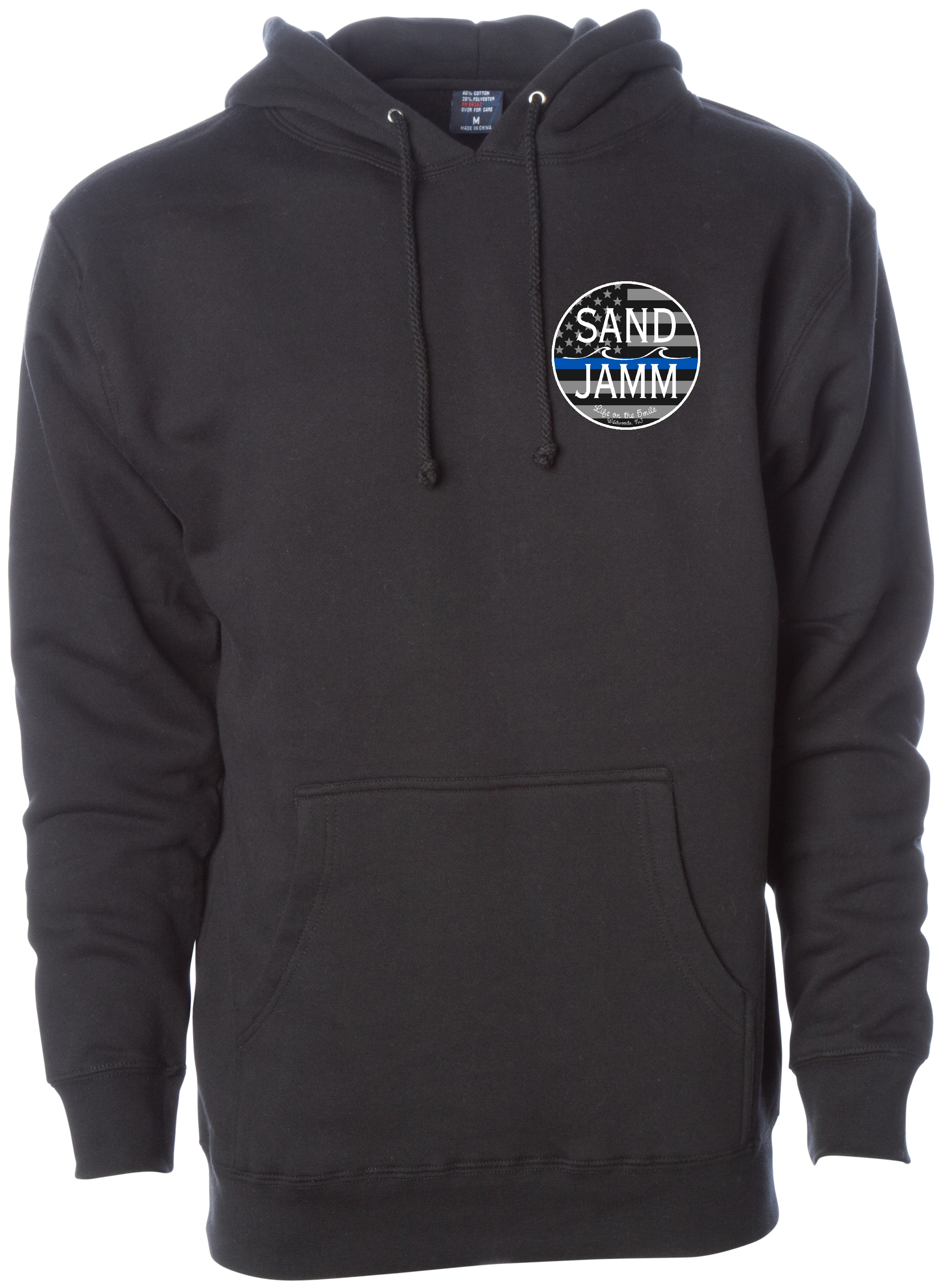 BLUE LINE HOOD - BLK – Sand Jamm