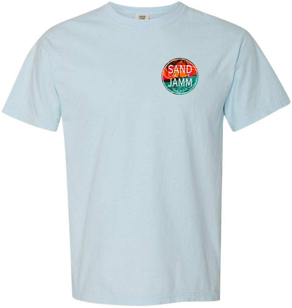TEAL WAVES SS - CHAMBRAY