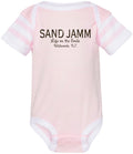 SJ ONESIE - PINK/WHT STRIPE