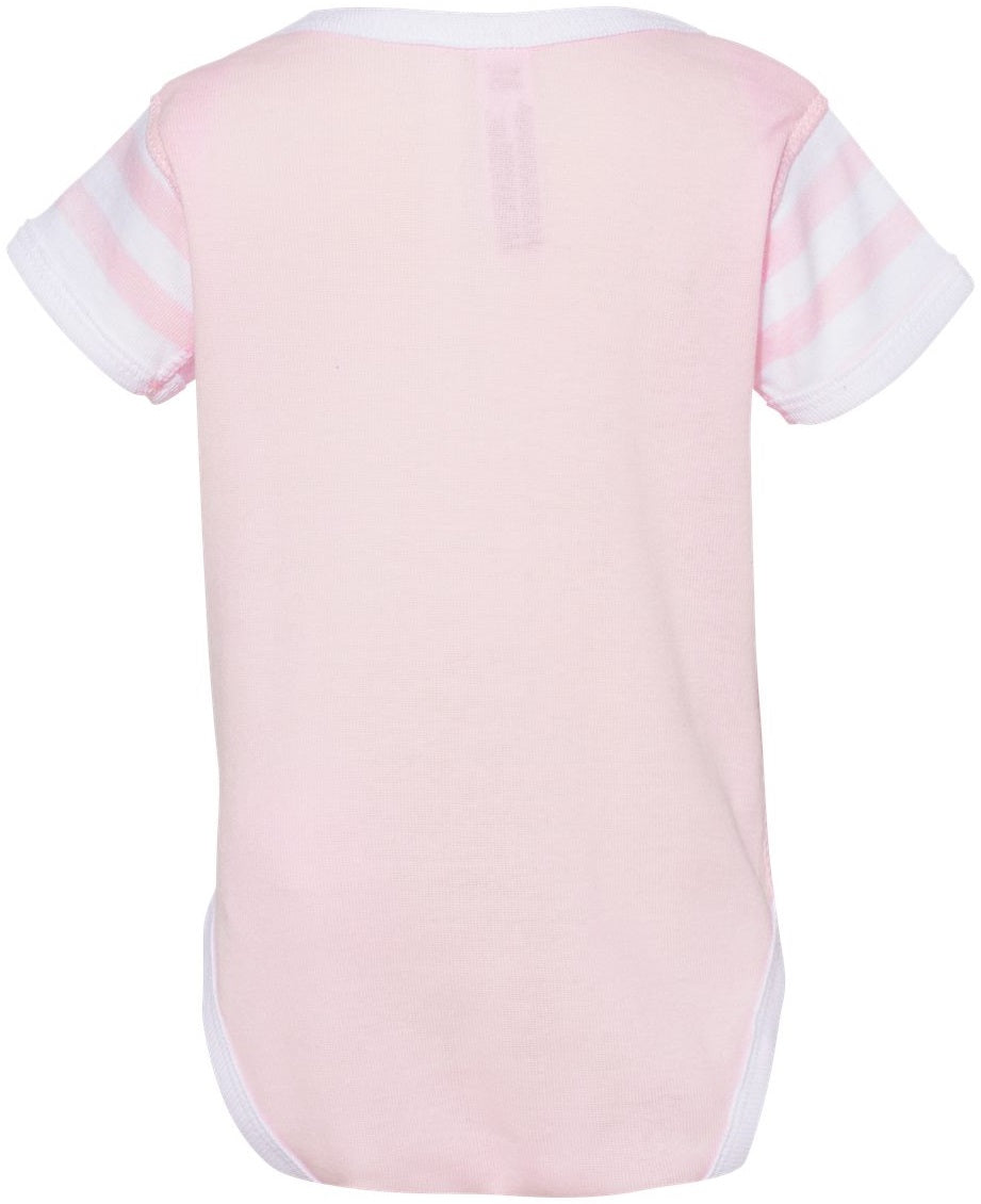 SJ ONESIE - PINK/WHT STRIPE
