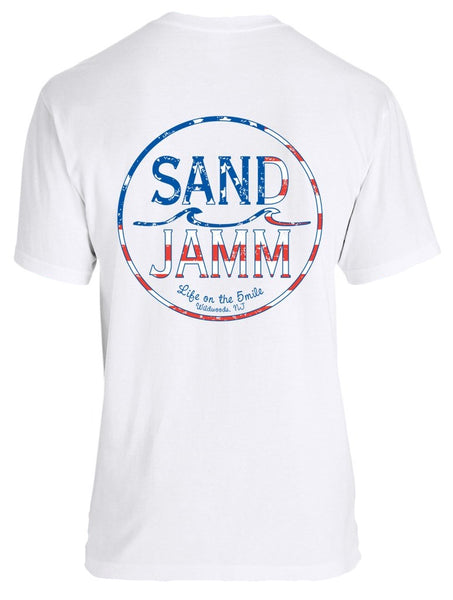 SJ USA TEE - WHITE – Sand Jamm