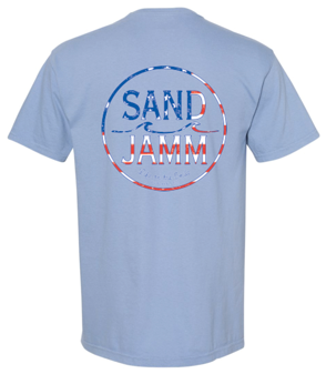 SJ USA TEE - WASHED DENIM
