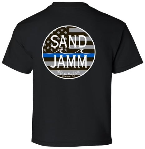 KIDS BLUE LINE TEE - BLK
