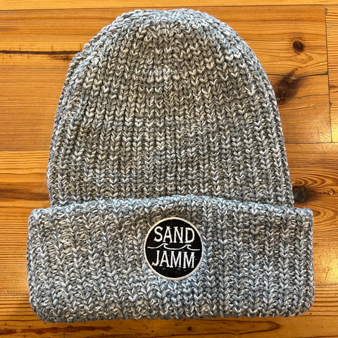 Classic Chunky Knitted Beanie - Light Grey