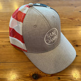 Classic Trucker Hat - Grey/USA