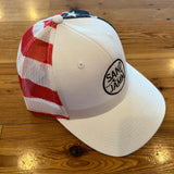 Classic Trucker Hat - White/USA